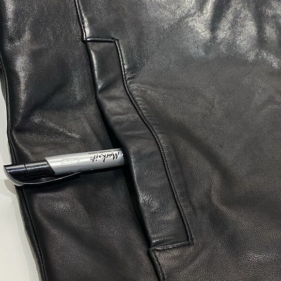 Eddie Bauer Jacket Black Soft Lamb Leather Jacket Coat Full Zip Mens XL Tall - Picture 9 of 10